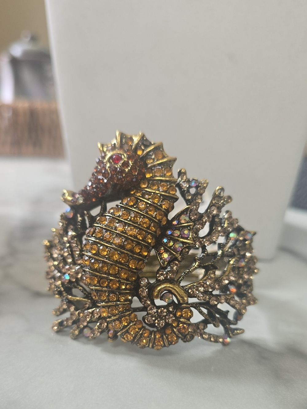 Christina Gold-Tone Seahorse Clamper Bracelet